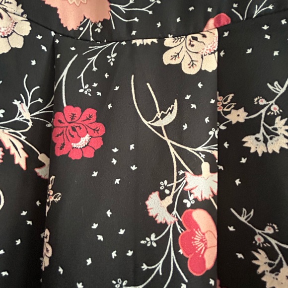 Torrid Black Floral Blouse with Pink and Red Accents - Picture 4 of 6